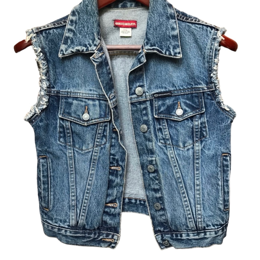 Unionbay Shredded Jean Vest S